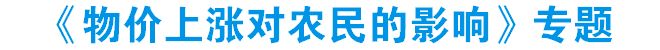 《物价上涨对农民的影响》专题